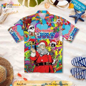 Santa Claus Christmas In July 3D Funny Hawaiian Shirt