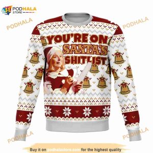 Santa Sht List Dank Ugly Christmas Sweater, Funny Xmas Gifts