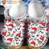 Santa Skull Christmas Pattern 3D Crocs, Funny Crocs