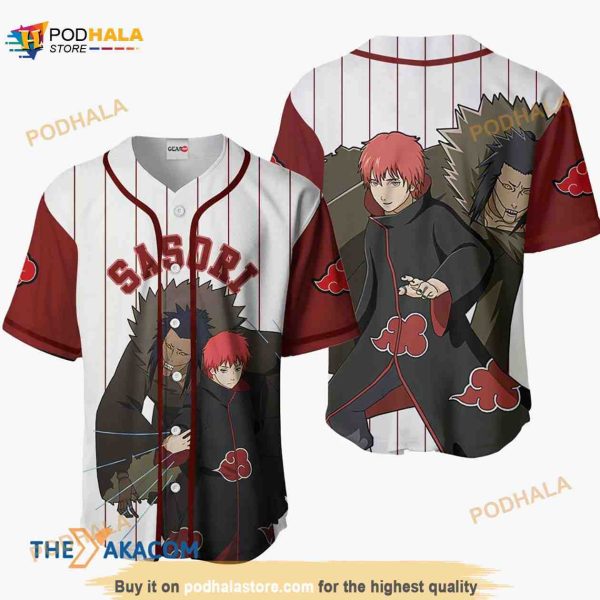 Sasori Akatsuki Anime Sport Style 3D Baseball Jersey Shirt