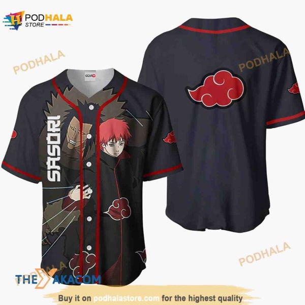 Sasori Naruto Anime 3D Baseball Jersey Shirt