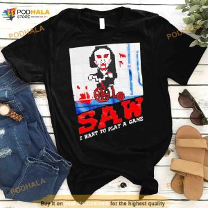 Saw 8 Bit Video Game Shirt