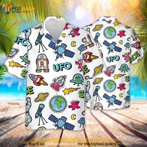 Scenery UFO Hawaiian Shirt, Scenery Summer Aloha Shirt For Women Men