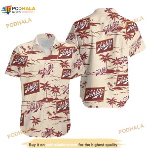 Schlitz Beach Pattern Hawaiian Shirt, Hawaii Beer Loves Shirt
