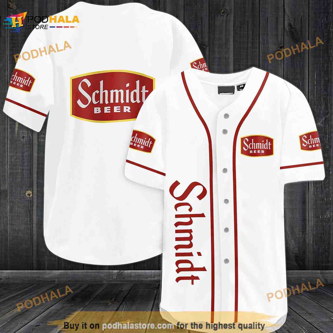 Schmidt Beer 3D Baseball Jersey - Bring Your Ideas, Thoughts And