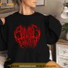 Scholastic Book Fair Scary Stories Red Death Metal Logo Shirt