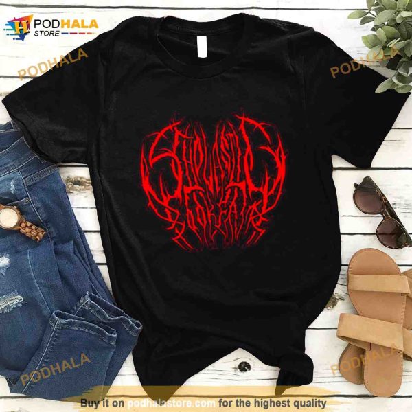 Scholastic Book Fair Scary Stories Red Death Metal Logo Shirt