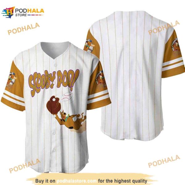 Scooby Doo Dog Pinstripe 3D Baseball Jersey