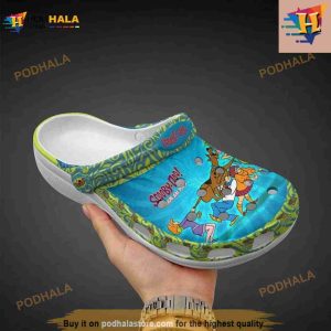 Scooby Doo Patterns Blue Green Graphic Cartoon Unisex Crocs Clog Shoes 2