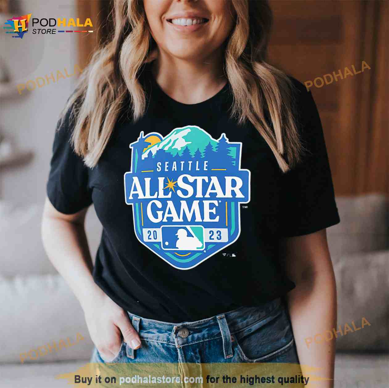 2022 MLB AllStar Game LA logo Tshirt