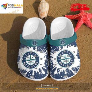 Seattle Mariners Mlb Paint Flakes Gift For Fan For Unisex Crocs Clog Shoes
