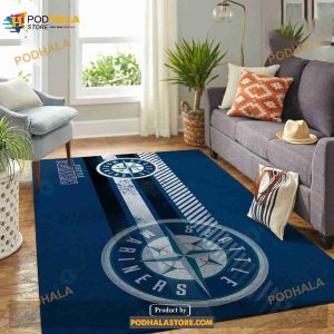 Seattle Mariners Mlb Team Logo Nice Gift Home Decor Gift Rectangle Area Rug