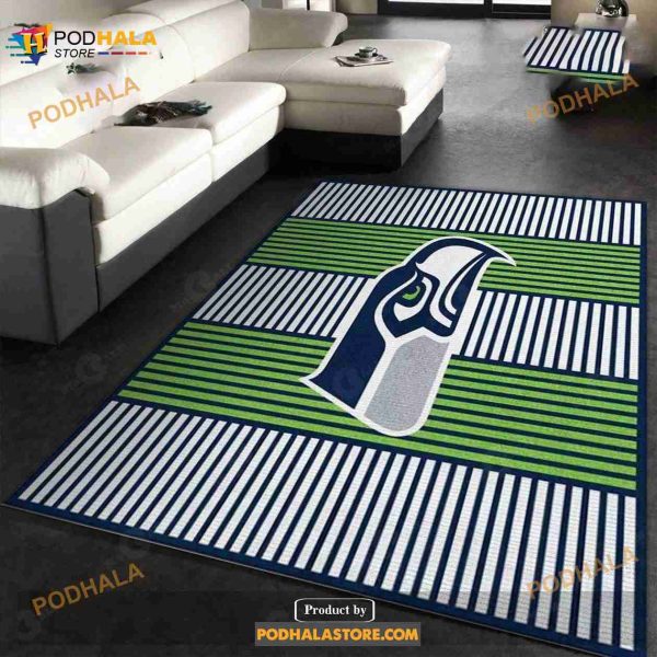 Seattle Seahawks Imperial Champion Rug NFL Team Logos Area Rug, Living Room Rug