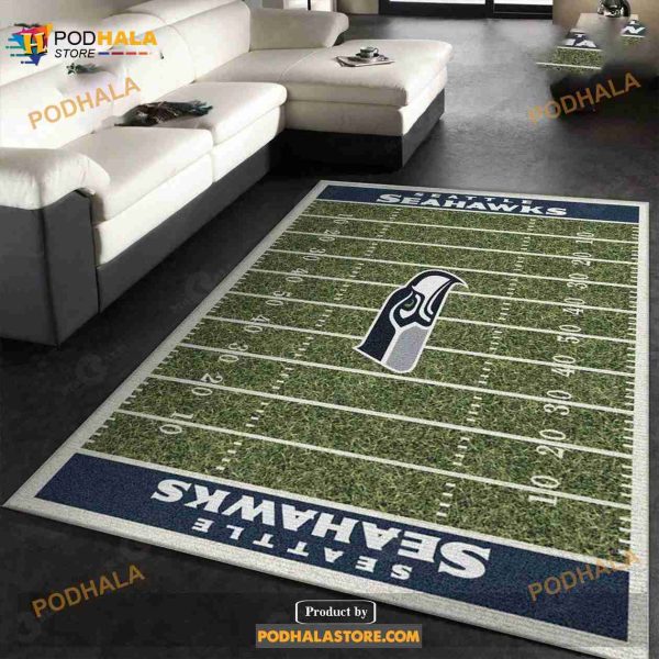 Seattle Seahawks Imperial Homefield Rug NFL Area Rug, Living Room Rug, Christmas Gift