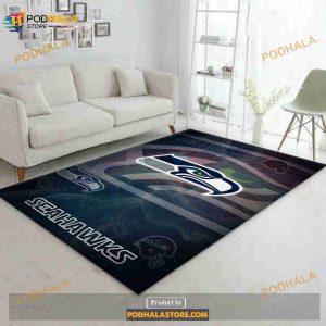 Seattle Seahawks NFL Logo Area Rug For Gift Bedroom Rug- Indoor Outdoor Rugs
