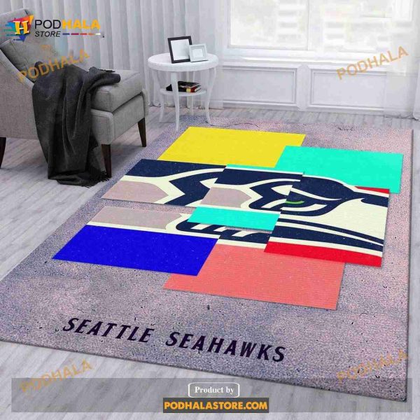 Seattle Seahawks NFL Rug Bedroom Rug Home Decor Floor Decor