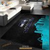 Seattle Seahawks Skyline NFL Area Rug, Living Room And Bedroom Rug, Christmas Gift
