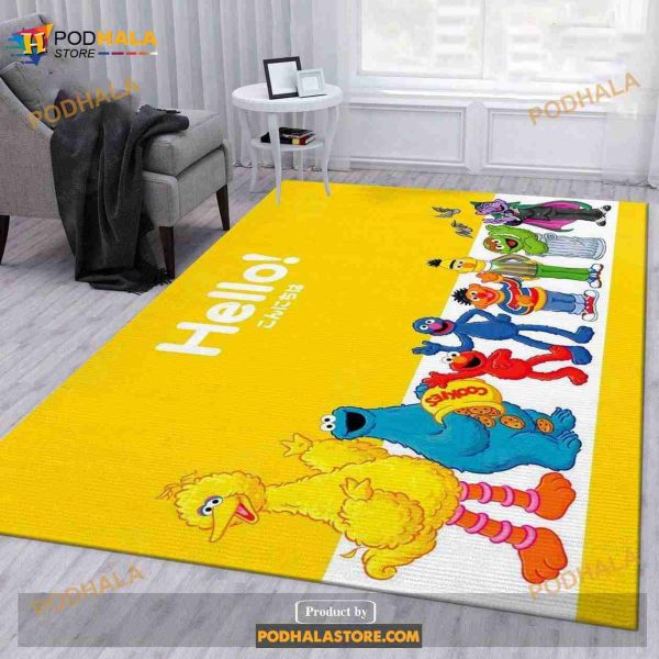 Sesame Street Area Rug For Christmas Bedroom Rug- Indoor Outdoor Rugs