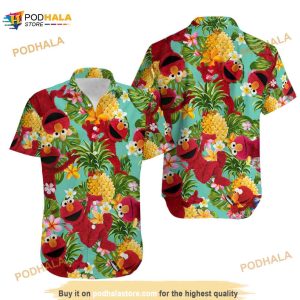 Sesame Street Elmo Hawaiian Shirt, Elmo Muppets Tropical Shirt