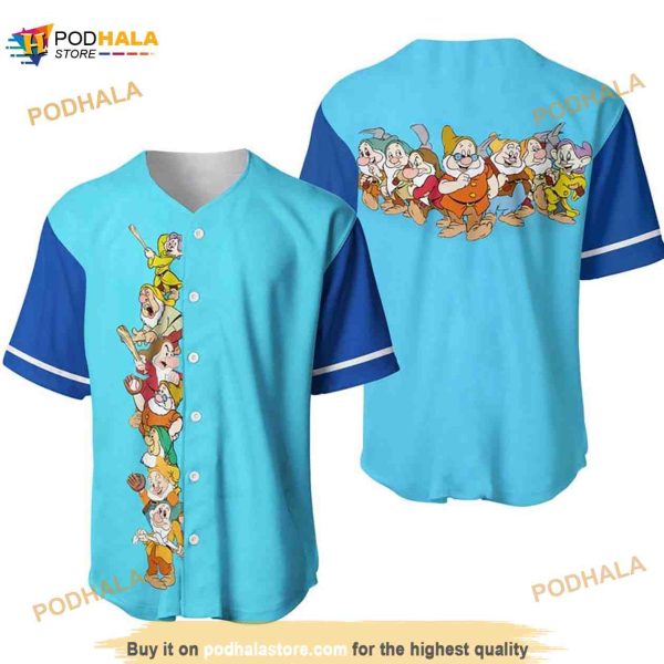 Seven Dwarfs Snow White 3D Baseball Jersey