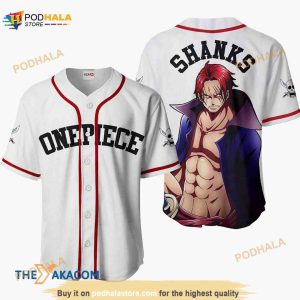 Shanks One Piece Anime 3D Baseball Jersey Shirt