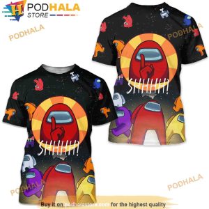 Shhhh Among Us 3D Shirt For Gaming Lovers