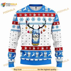 Show Me Your Busch Beer Ugly Knitted Christmas 3D Ugly Sweater