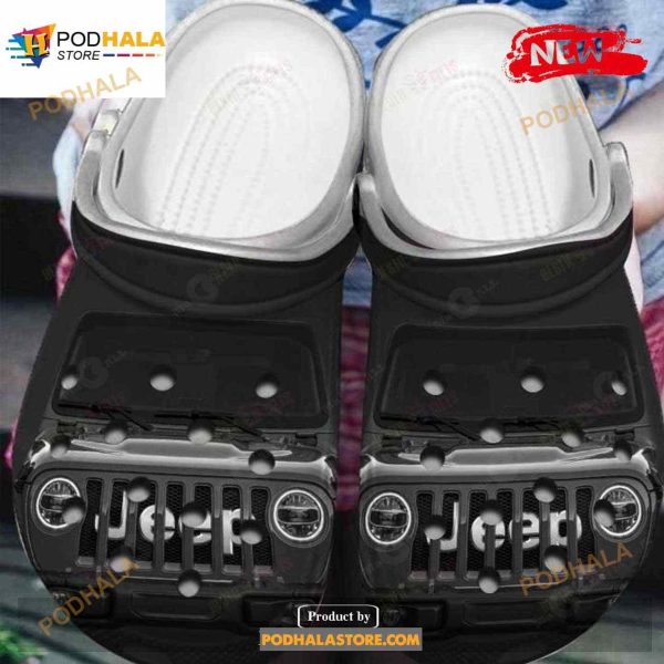 Simple Black Jeep For Unisex Crocs Classic Clog Shoes