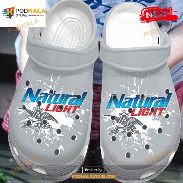 Simple Grey Natural Light Crocs Classic Clog Shoes