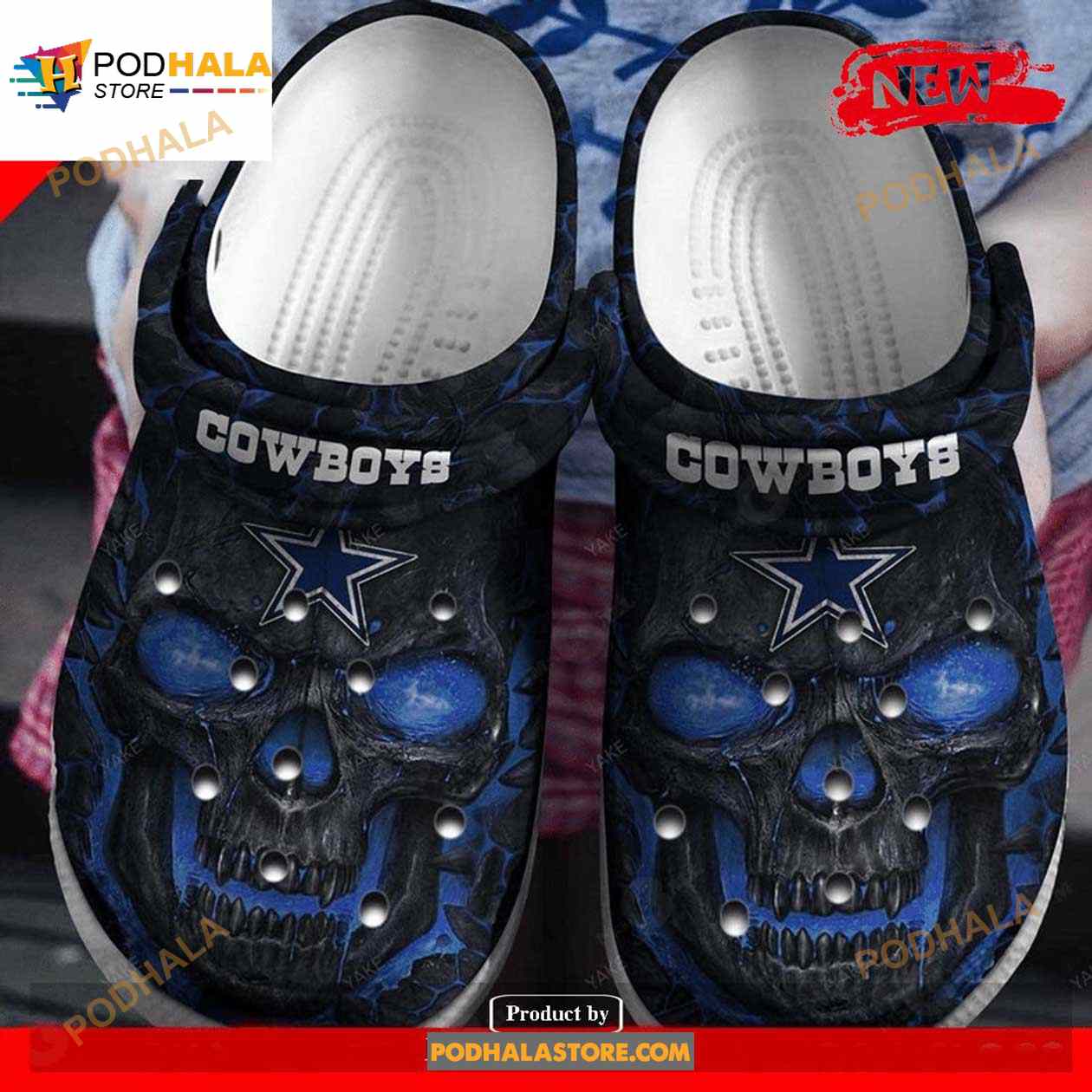 Skull Dallas Cowboys Team Gift For Fan Crocs Rubber Crocs Crocband
