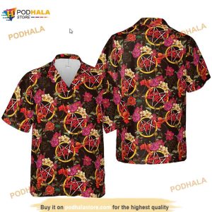Slayer Band Hawaiian Shirt, Slayer Button Up Music Rock Band 3D Hawaii Shirt