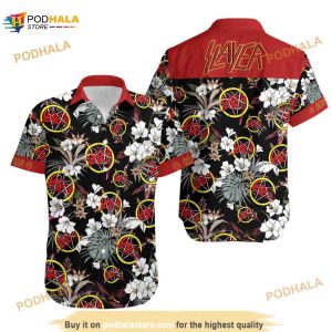 Slayer Funny Hawaiian Shirt, Slayer Band Button Up Unisex Shirt