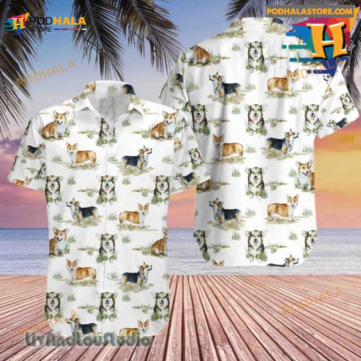 Smiling Corgi Dog Hawaiian Shirt, Corgi Beach Dog Hawaiian Shirt Smiling Corgi Dog Hawaiian Shirt, Corgi Beach Dog Hawaiian Shirt