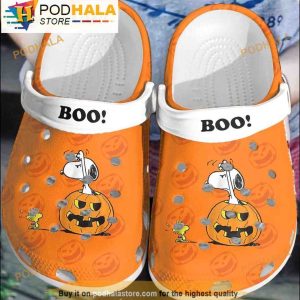 Snoopy Boo Pumpkin Halloween Crocs Clog Shoes