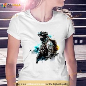 Soldier Watercolor Battlefield Shirt 3