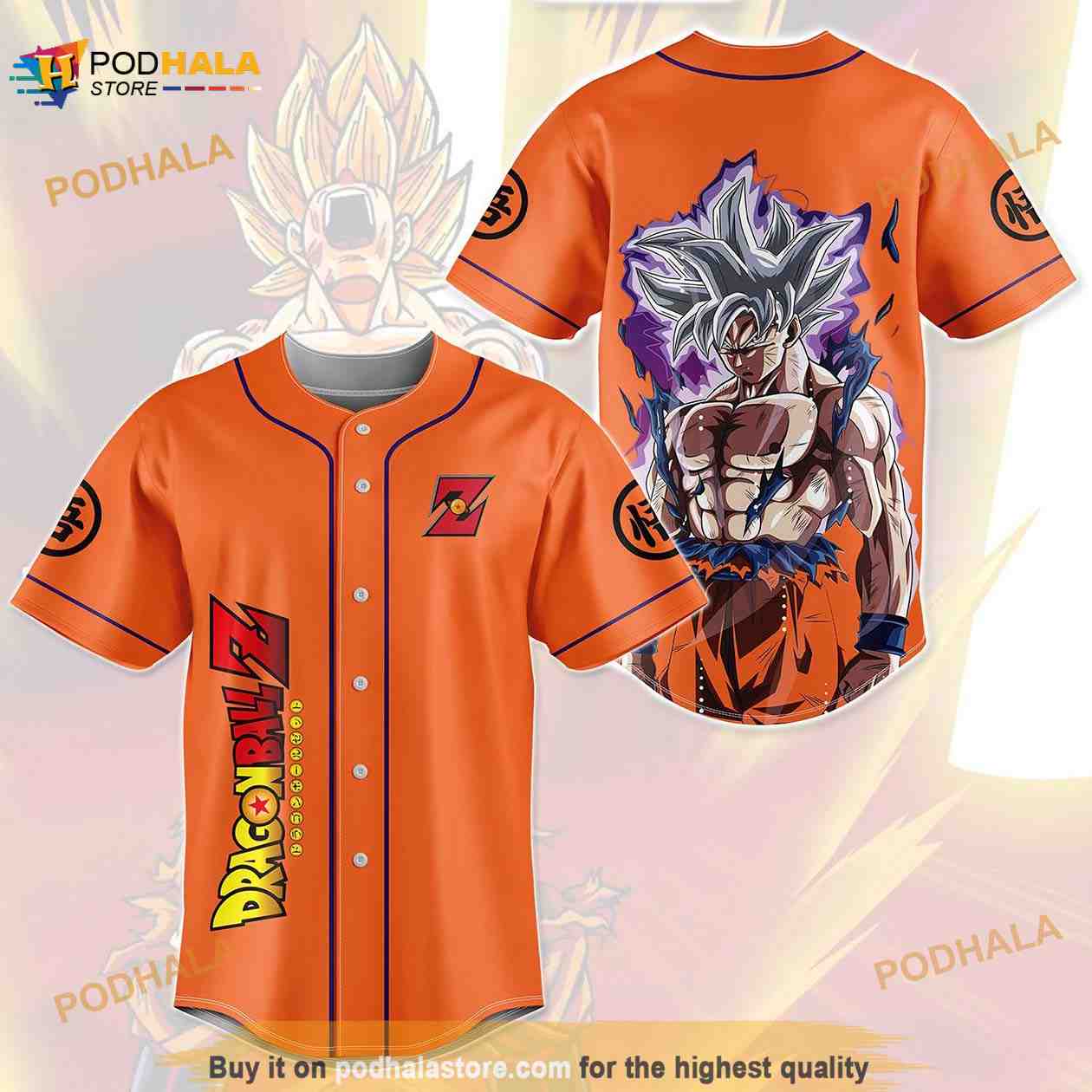 Dragon Ball Z All Over Print Baseball Jersey