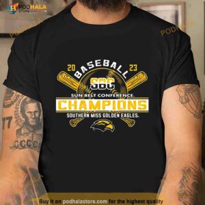 Southern Miss Golden Eagles 2023 Sun Belt Baseball Conference Champions Shirt