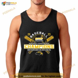 Southern Miss Golden Eagles 2023 Sun Belt Baseball Conference Champions Shirt 2
