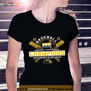 Southern Miss Golden Eagles 2023 Sun Belt Baseball Conference Champions Shirt 3
