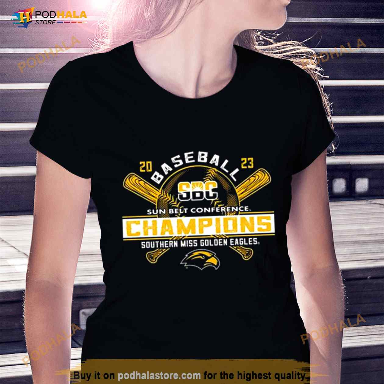 Southern Miss Golden Eagles 2023 Sun Belt Baseball Conference Champions  Shirt - Bring Your Ideas, Thoughts And Imaginations Into Reality Today