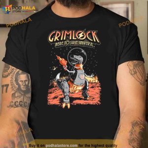 Space Pulp Robot Dinosaur Hero Transformers Shirt 3
