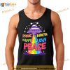 Space Rainbow Retro Pride Month Happy Love Peace Shirt