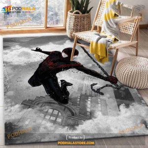 Spider Man Miles Morales Rug Living Room Rug Home Us Decor