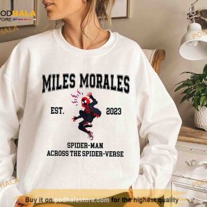 Spider Man Miles Morales Spider Verse 2023 Logo Sweatshirt, Scarlet Spider Tee