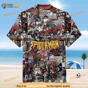 Spiderman Hawaiian Shirt 3D, Superhero Short Sleeve Aloha Marvel Hawaii Shirt