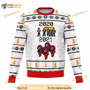 Squid African Coffin Boys Ugly Christmas 3D Sweater, Funny Xmas Gifts