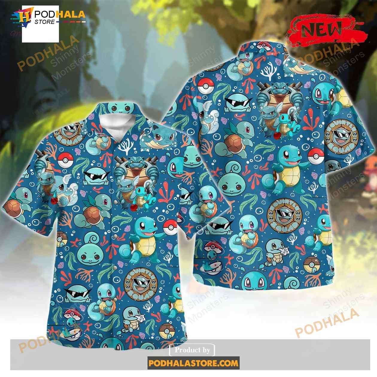 Squirtle Pattern For Enjoy Summer Funny Hawaiian Shirt Squirtle Pattern For Enjoy Summer Funny Hawaiian Shirt