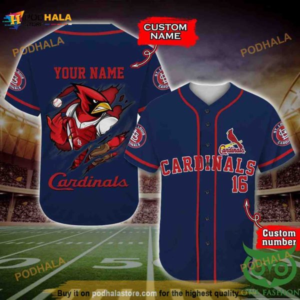St Louis Cardinals 3D Baseball Jersey Personalized Name Number