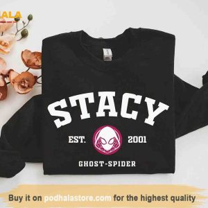 Stacy Est 2001 Ghost Spider Sweatshirt, Spider-Man Across the Spider-Verse Tee