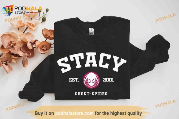 Stacy Est 2001 Ghost Spider Sweatshirt, Spider-Man Across the Spider-Verse Tee